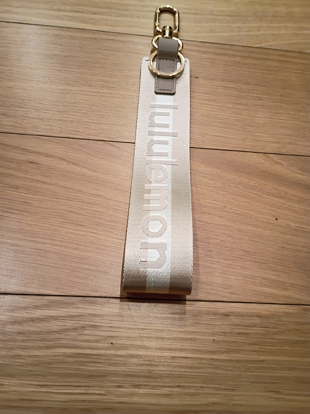 lululemon athletica Beige Gold Never Lost Keychain